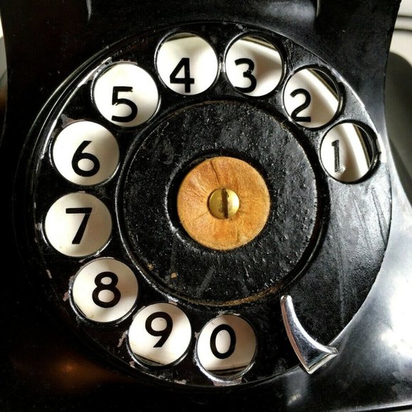 Vtg Black Rotary Desk Phone The North Electric MFG Co-Plug NOT Modern Connection - Picture 6 of 12